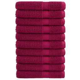 Gossi prosoape premium solund 10buc rosu bordo 100x200cm 600gsm