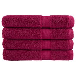 Gossi prosoape premium solund 4 buc rosu bordo 100x200cm 600gsm