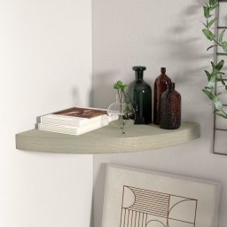Gossi raft coltar de perete, stejar, 35 x 35 x 3,8 cm, mdf