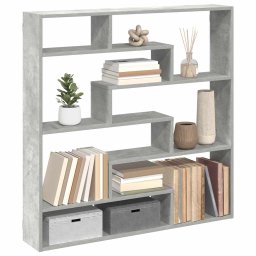 Gossi raft cubic perete cu 7 compartimente gri beton lemn prelucrat