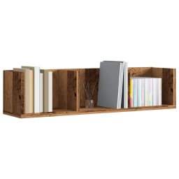 Gossi raft de perete cd-uri, lemn vechi, 75x18x18 cm, lemn prelucrat