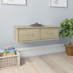 Gossi raft de perete cu sertare, stejar sonoma, 60x26x18,5 cm