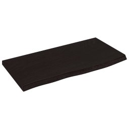 Gossi raft de perete maro inchis 60x30x2 cm lemn masiv stejar tratat