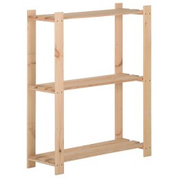 Gossi raft depozitare 3 niveluri, 60x28,5x90 cm, lemn masiv de pin