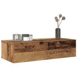 Gossi raft perete cu sertare lemn vechi 60x26,5x15 cm lemn prelucrat