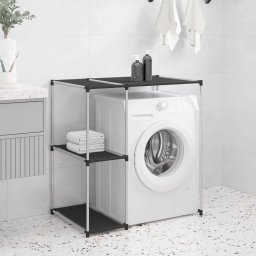 Gossi raft peste masina de spalat, negru, 87x55x90,5 cm, fier