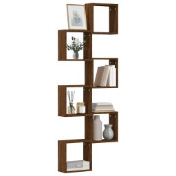Gossi rafturi cuburi de perete 6 buc stejar maro 30x15x30 cm