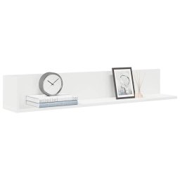 Gossi rafturi de perete 2 buc., alb, 100x16,5x16,5 cm, lemn prelucrat