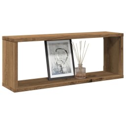 Gossi rafturi de perete cub 6 buc. stejar artizanal, 60x15x23 cm lemn