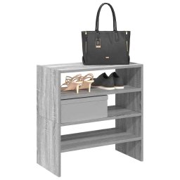 Gossi rafturi pentru pantofi 2 buc stivuibile gri sonoma 60x30x30,5cm