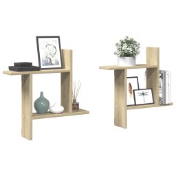 Gossi rafturi perete 2 buc. stejar sonoma 50x12x50 cm lemn prelucrat