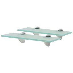 Gossi rafturi suspendate, 2 buc., 30 x 20 cm, sticla, 8 mm