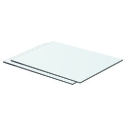 Gossi rafturi, 2 buc., 40 x 25 cm, panouri sticla transparenta