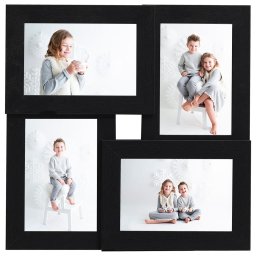 Gossi rama foto colaj pentru 4x (13x18 cm) foto, negru, mdf