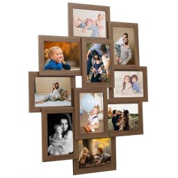 Gossi rama foto colaj, maro deschis, 10 x foto (13x18 cm), mdf