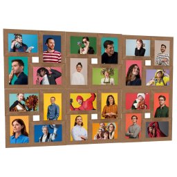 Gossi rama foto colaj, maro deschis, 24 x foto (13x18 cm), mdf
