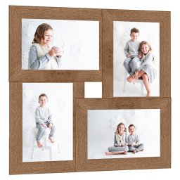 Gossi rama foto colaj, maro deschis, 4x (13x18 cm) foto, mdf