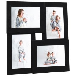 Gossi rama foto colaj, negru, 4x (10x15 cm) foto, mdf