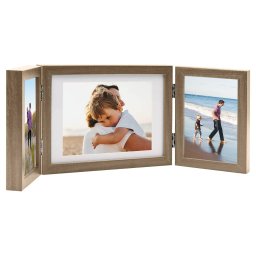 Gossi rama foto tripla, colaj, maro deschis, 22x15 cm+2x(10x15 cm)