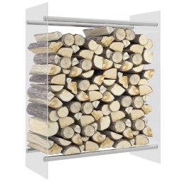 Gossi rastel lemne de foc transparent 80x35x100 cm sticla securizata