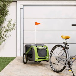 Gossi remorca bicicleta animale companie verde/gri textil oxford/fier