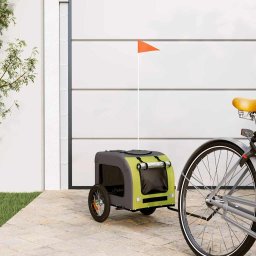 Gossi remorca bicicleta animale companie verde/gri textil oxford/fier