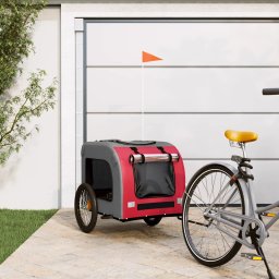 Gossi remorca bicicleta animale companie, rosu/gri textil oxford/fier