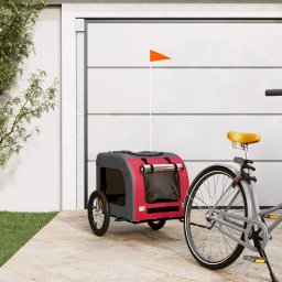 Gossi remorca bicicleta animale companie, rosu/gri textil oxford/fier