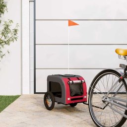 Gossi remorca bicicleta animale companie, rosu/gri textil oxford/fier