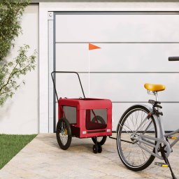 Gossi remorca bicicleta animale companie, rosu/negru, oxford/fier