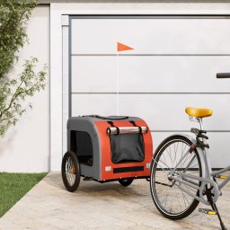 Gossi remorca bicicleta de animale, portocaliu/gri textil oxford/fier