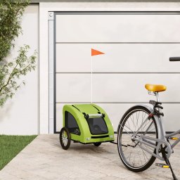 Gossi remorca de bicicleta animale companie, verde textil oxford/fier