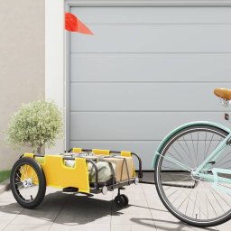 Gossi remorca de bicicleta, galben, textil oxford si fier
