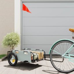 Gossi remorca de bicicleta, gri, textil oxford si fier