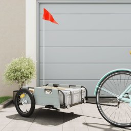 Gossi remorca de bicicleta, gri, textil oxford si fier