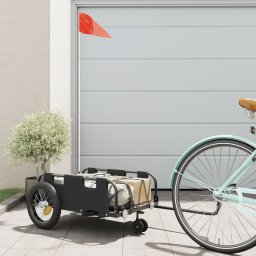 Gossi remorca de bicicleta, negru, textil oxford si fier