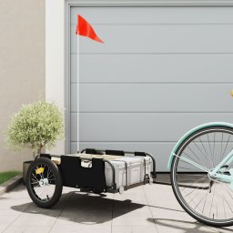 Gossi remorca de bicicleta, negru, textil oxford si fier