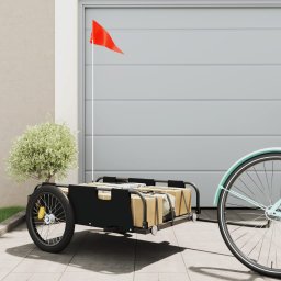 Gossi remorca de bicicleta, negru, textil oxford si fier