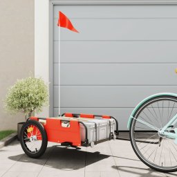 Gossi remorca de bicicleta, portocaliu, textil oxford si fier