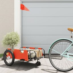 Gossi remorca de bicicleta, portocaliu, textil oxford si fier