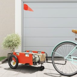 Gossi remorca de bicicleta, portocaliu, textil oxford si fier