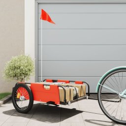 Gossi remorca de bicicleta, portocaliu, textil oxford si fier