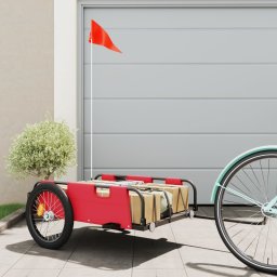 Gossi remorca de bicicleta, rosu, textil oxford si fier