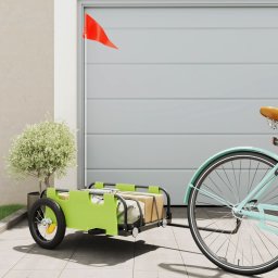 Gossi remorca de bicicleta, verde, textil oxford si fier