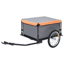 Gossi remorca pentru bicicleta, gri si portocaliu, 65 kg