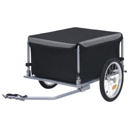 Gossi remorca pentru bicicleta, negru si gri, 65 kg