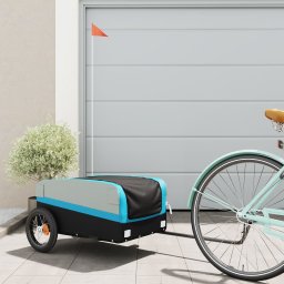 Gossi remorca pentru biciclete, negru si albastru, 30 kg, fier