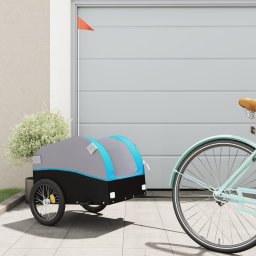 Gossi remorca pentru biciclete, negru si albastru, 30 kg, fier