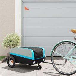 Gossi remorca pentru biciclete, negru si albastru, 30 kg, fier