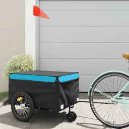 Gossi remorca pentru biciclete, negru si albastru, 45 kg, fier